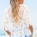  Emmie Bohemian Macrame Lace Crochet Half Sleeve Blouse