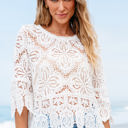  Emmie Bohemian Macrame Lace Crochet Half Sleeve Blouse