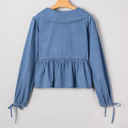  Emmy Sleeve Tied Peplum Top