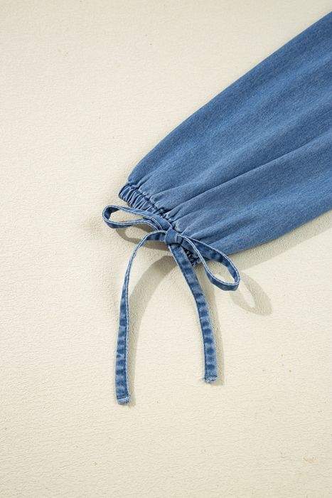 Emmy Sleeve Tied Peplum Top