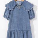  Emory Ruffled Collared Side Pockets Dress