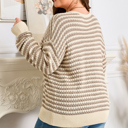  Emory Stripe Drop Shoulder PLUS Sweater