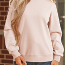  Ensley apricot Oversize Mock Sweatshirt