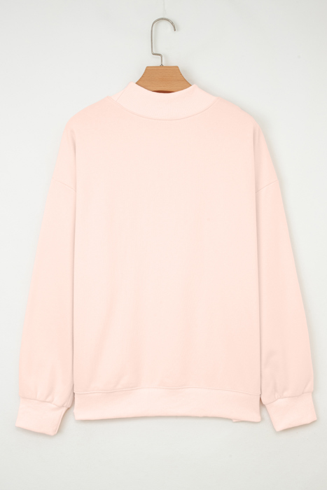 Ensley apricot Oversize Mock Sweatshirt