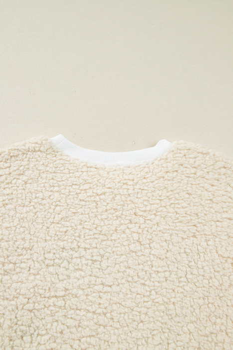 Ensley Christmas Embroidered Sherpa Pullover