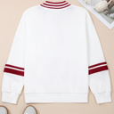  Esme Striped Puff Sleeve Sweatshirt