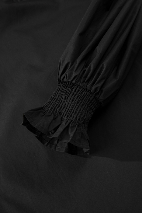 Estrella Flounce Sleeve Trim Blouse