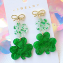  Estrella Pendant Bow Stud Earrings