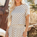  Etta Checkerboard Top and High Waist Skorts Outfit