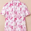  Etta Floral Frilled Collar Short Sleeve Blouse