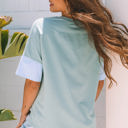  Etta Frayed Denim Star Patched Oversize Top