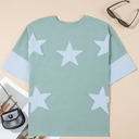  Etta Frayed Denim Star Patched Oversize Top