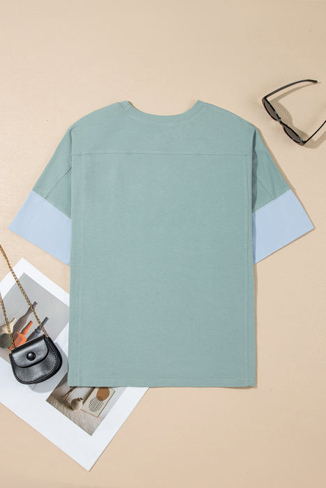 Etta Frayed Denim Star Patched Oversize Top