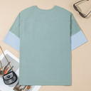  Etta Frayed Denim Star Patched Oversize Top