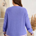  Etta Shoulder Knit Loose PLUS Sweater