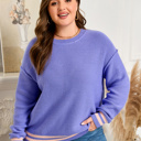  Etta Shoulder Knit Loose PLUS Sweater