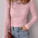 Light Pink XL Etta Sleeve Cropped top Long Sleeve Top