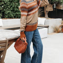  Eva Aztec Crew Neck Sweater