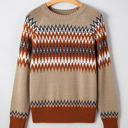  Eva Aztec Crew Neck Sweater