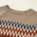  Eva Aztec Crew Neck Sweater