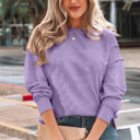 Lavendula Medium Eva Drop Shoulder Baggy Pullover