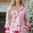 Pink Large Eva Silky 2pcs Pajama Set