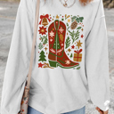  Evangeline Rib Drop Shoulder Sweatshirt