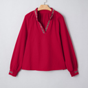  Eve Jacquard Print Textured Blouse