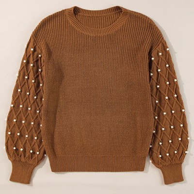 Evelyn Beaded Drop Shoulder Sweater