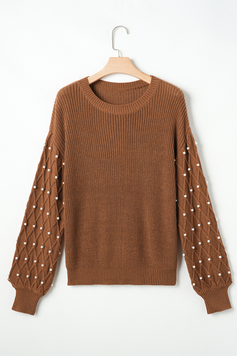 Evelyn Beaded Drop Shoulder Sweater