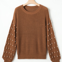  Evelyn Beaded Drop Shoulder Sweater