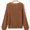  Evelyn Beaded Drop Shoulder Sweater