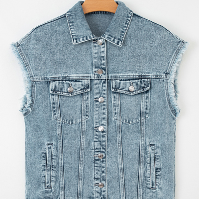 Evelyn Flap Frayed Detail Vest