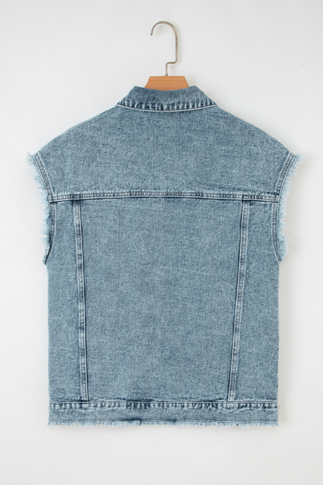 Evelyn Flap Frayed Detail Vest