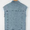  Evelyn Flap Frayed Detail Vest