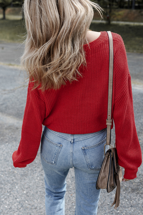 Evelyn Knit Drop Shoulder Sweater