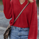  Evelyn Knit Drop Shoulder Sweater