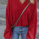  Evelyn Knit Drop Shoulder Sweater