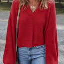  Evelyn Knit Drop Shoulder Sweater