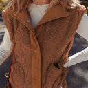  Evelyn Knot Side Plush Vest