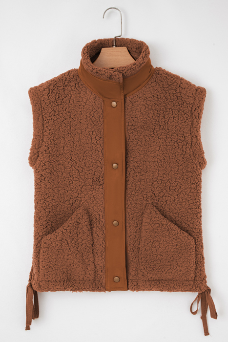 Evelyn Knot Side Plush Vest