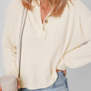  Evelyn Lantern Sleeve Henley Sweatsuit