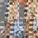 Khaki X-Small Evelyn Open Front Knitted Cardigan