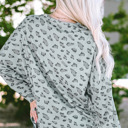  Evelyn Print Stitching Loose Long Sleeve Top