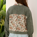  Evelyn Retro Floral Patchwork Shirt