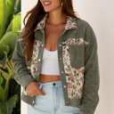  Evelyn Retro Floral Patchwork Shirt