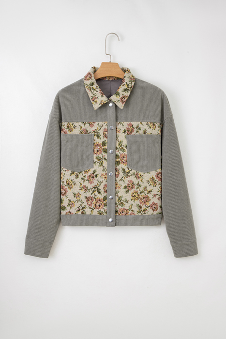 Evelyn Retro Floral Patchwork Shirt