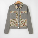  Evelyn Retro Floral Patchwork Shirt
