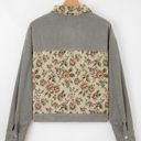  Evelyn Retro Floral Patchwork Shirt