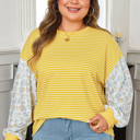  Evelyn Sleeve Patchwork Loose Top